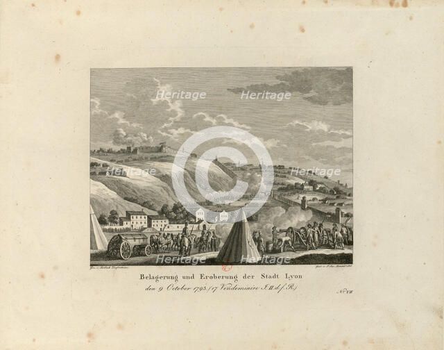 Siege and Taking of the City of Lyon: October 9, 1793, 1816-1818. Creator: Laminit, Paul Jacob (1773-1831).