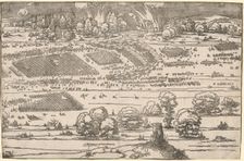 Siege of a Fortress: Left Portion. Creator: Albrecht Dürer (German, 1471-1528)