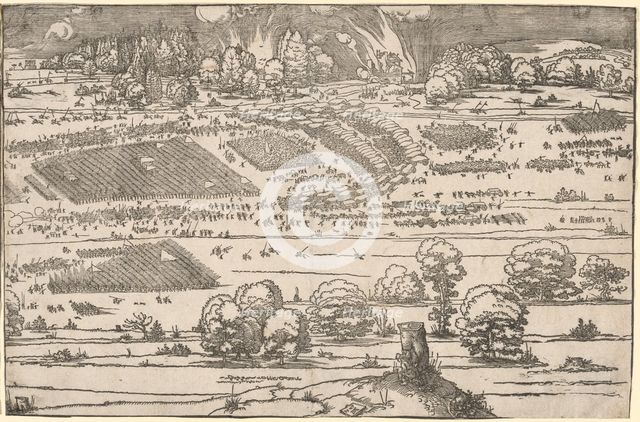 Siege of a Fortress: Left Portion. Creator: Albrecht Dürer (German, 1471-1528).