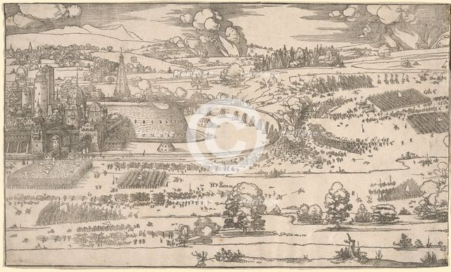 Siege of a Fortress: Right Portion. Creator: Albrecht Dürer (German, 1471-1528).