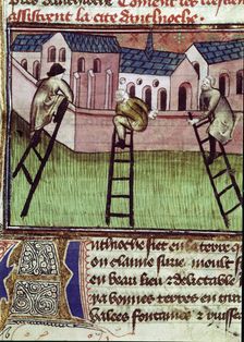 Siege of Antioch (Turkey) by the troops of Godfrey of Bouillon during the first crusade (1097), M…