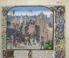 Siege of Ghent by Louis II of Male, ca 1470-1475. Creator: Liédet, Loyset (1420-1479)