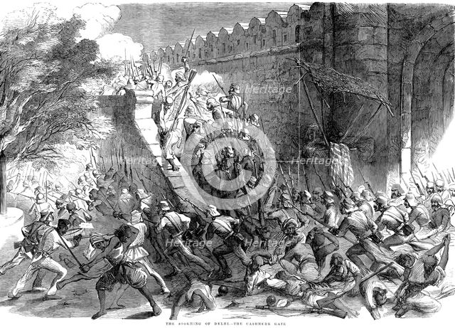 Siege of Delhi, Indian Mutiny, September 1857. Artist: Unknown