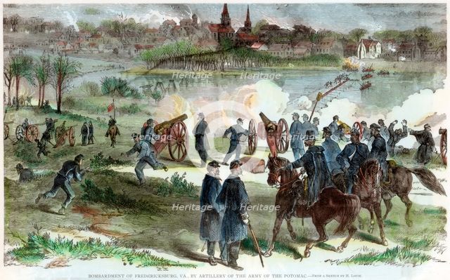 Siege of Fredericksburg, Virginia, American Civiil War, c1864-c1865. Artist: Unknown