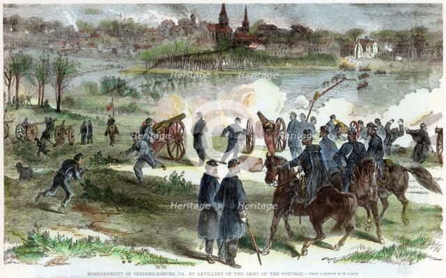 Siege of Fredericksburg, Virginia, American Civiil War, c1864-c1865. Artist: Unknown