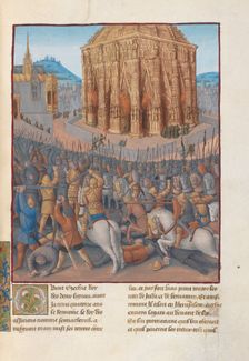 Siege of Jerusalem by Nebuchadnezzar II. Illustration in Flavius Josephus Antiquities of the Jews