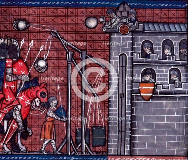 Siege of La Rochelle, c1325-c1350.  Creator: Unknown.