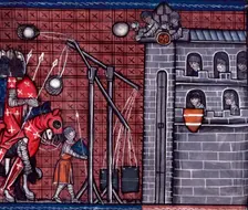 Siege of La Rochelle, c1325-c1350. Creator: Unknown