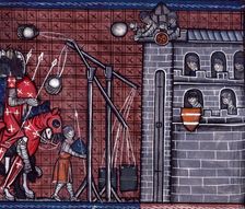Siege of La Rochelle, c1325-c1350. Creator: Unknown