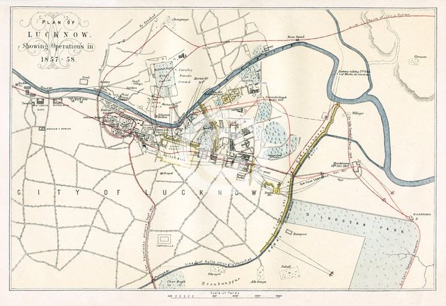 Siege of Lucknow, India, 1857, (1893). Artist: Unknown