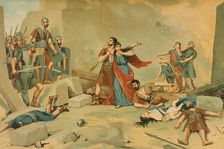 Siege of Numantia by Roman troops, 133 BC (1888). Creator: Unknown