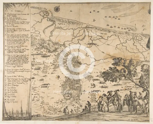 Siege of Saint-Omer, 1638. Creator: Stefano della Bella.