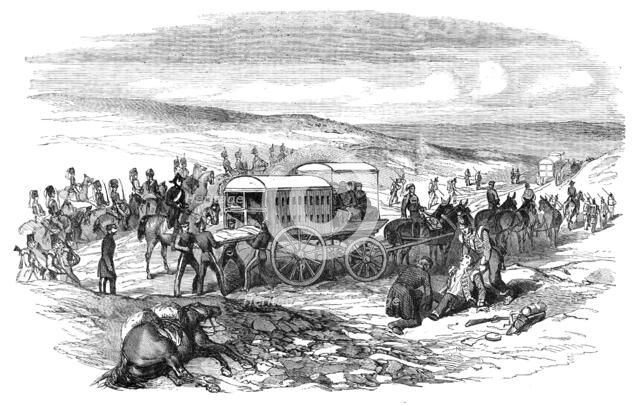 Siege of Sebastopol - Mr. Guthrie's Ambulance Waggons, 1854. Creator: Unknown.
