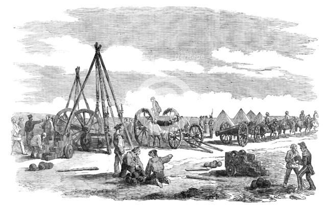 Siege of Sebastopol - Preparing a Train for the Trenches, 1854. Creator: Unknown.
