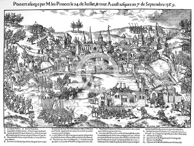 Siege of Poitiers, French Religious Wars, 24 July-7 September 1569 (1570). Artist: Jacques Tortorel