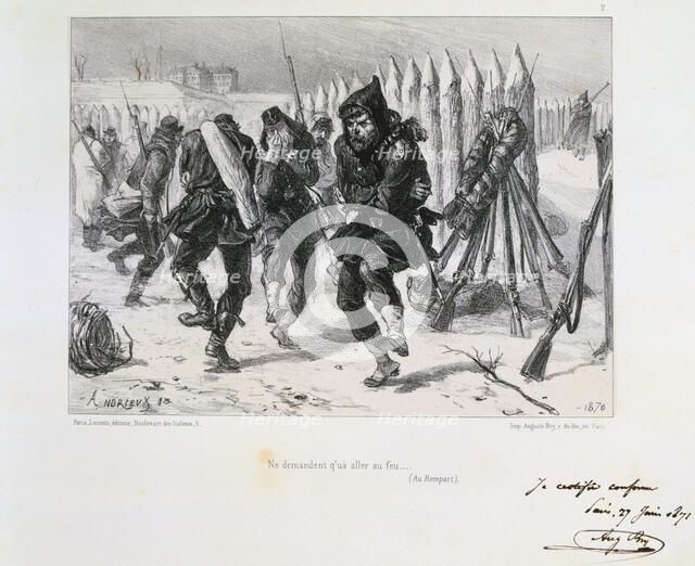 Siege of Paris, Franco-Prussian War, 1870 (1871).  Artist: Auguste Bry