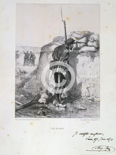 Siege of Paris, Franco-Prussian War, 1870 (1871).  Artist: Auguste Bry