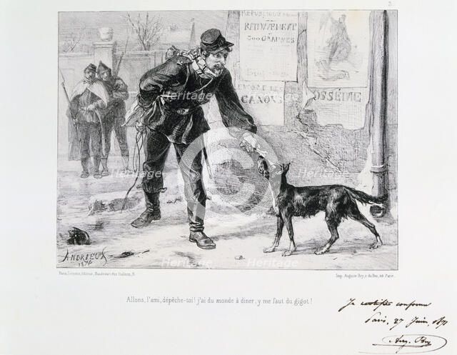 Siege of Paris, Franco-Prussian War, 1871.  Artist: Auguste Bry