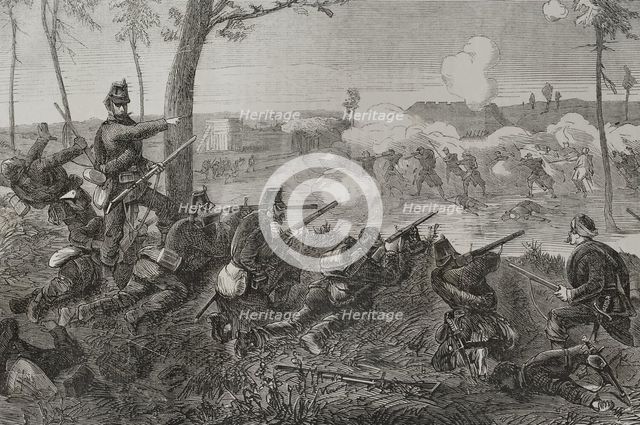 Siege of Paris: Skirmishes between the Prussian outposts encircling Paris and the besieged, 1871. Creator: Tomás Carlos Capuz.