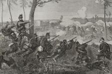 Siege of Paris: Skirmishes between the Prussian outposts encircling Paris and the besieged, 1871. Creator: Tomás Carlos Capuz