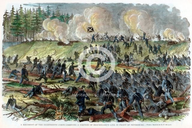 Siege of Petersburg, Virginia, American Civil War, c1864-c1865. Artist: Unknown