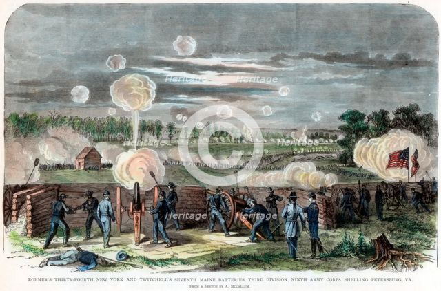 Siege of Petersburg, Virginia, American Civil War, c1864-c1865. Artist: Unknown