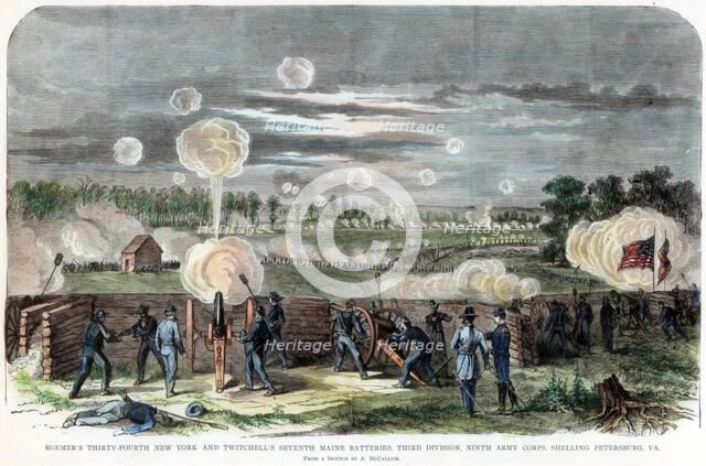 Siege of Petersburg, Virginia, American Civil War, c1864-c1865. Artist: Unknown