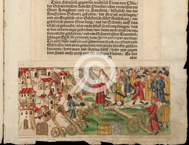 Siege of Reval by the Russians in 1578. From Johann Jakob Wick's Sammlung von Nachrichten.... Artist: Anonymous  