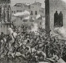 Siege of Tarragona, Peninsular War, (1808-1814), Catalonia, Spain, 1811 (1853). Creator: Ildefonso Cibera
