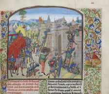Siege of the château de Duras by the French in 1377, ca 1470-1475. Creator: Liédet, Loyset (1420-1479)