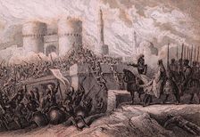 Siege of the city of Granada, by the armies of the Catholic Monarchs, December 1491