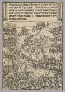 Siege of Utrecht, plate 6 from Historical Scenes from the Life of Emperor..., printed c. 1520. Creator: Wolf Traut