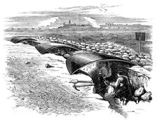 Siege Operations at Chatham: single sap, with shield, 1871. Creator: Unknown