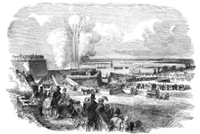 Siege Operations at Chatham - Springing a Mine, 1854. Creator: Unknown
