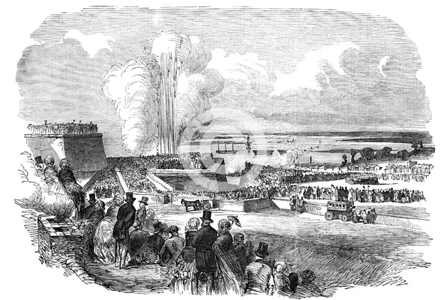 Siege Operations at Chatham - Springing a Mine, 1854. Creator: Unknown.