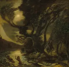 Siegfried and the Rhine Maidens, 1888/1891. Creator: Albert Pinkham Ryder