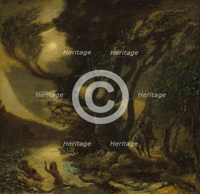 Siegfried and the Rhine Maidens, 1888/1891. Creator: Albert Pinkham Ryder.