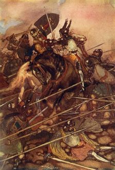 Siegfried captures Ludegast 1919. Creator: William Andrew Pogany