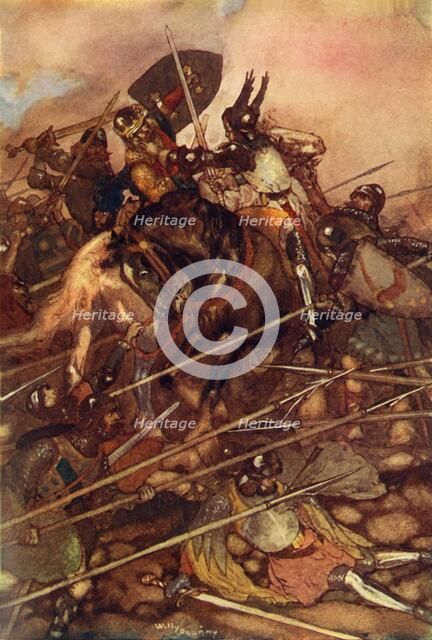 'Siegfried captures Ludegast', 1919. Creator: William Andrew Pogany.