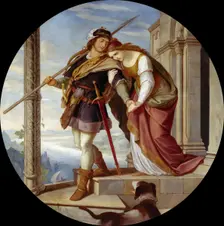 Siegfried's Farewell from Kriemhild, c.1843. Creator: Schnorr von Carolsfeld, Julius (1794-1872)