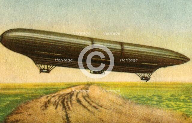 Siemens-Schuckert airship, 1911, (1932). Creator: Unknown.