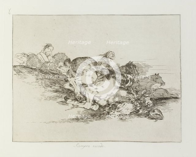 Siempre sucede.; Los Desastres de la Guerra, Madrid 1863. Creator: Francisco Goya.