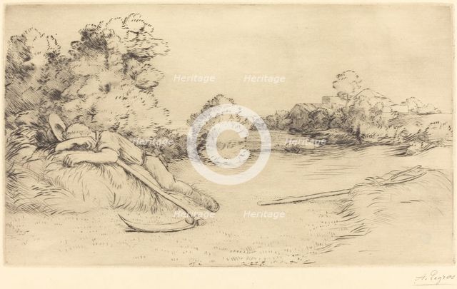Siesta of a Harvester (Sieste d'un faucheur). Creator: Alphonse Legros.