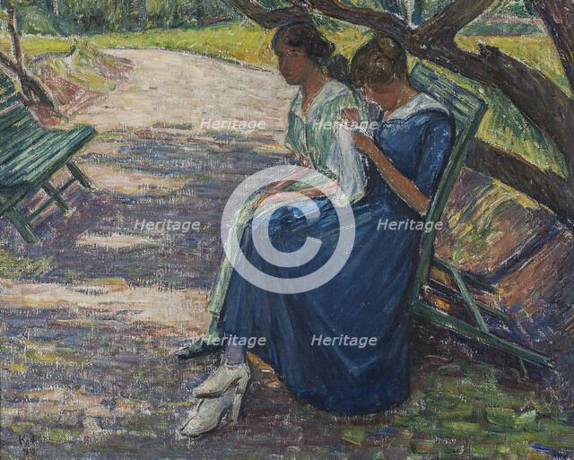 Siesta in the Garden, 1917. Creator: Karl Nordström.