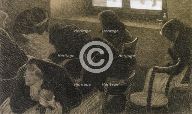 Siesta invernale, c. 1902. Creator: Morbelli, Angelo (1853-1919).