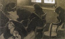 Siesta invernale, c. 1902. Creator: Morbelli, Angelo (1853-1919)