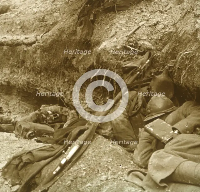 Siesta, Verdun, northern France, 1916. Artist: Unknown.