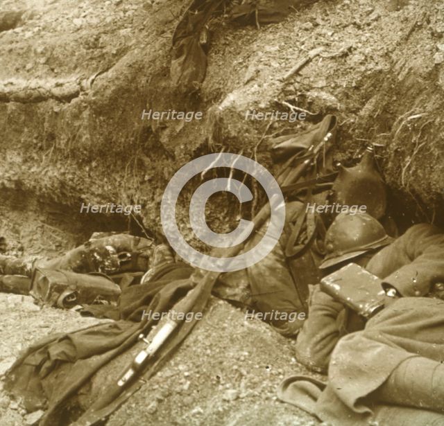 Siesta, Verdun, northern France, 1916. Artist: Unknown.