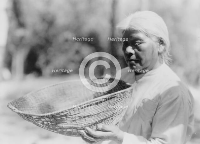 Sifting basket-southern Miwok, c1924. Creator: Edward Sheriff Curtis.
