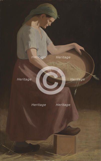 Sifting Grain, 1908. Creator: Juho Rissanen.